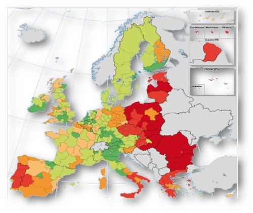 Europa – regiuni de dezvoltare